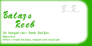 balazs reeb business card